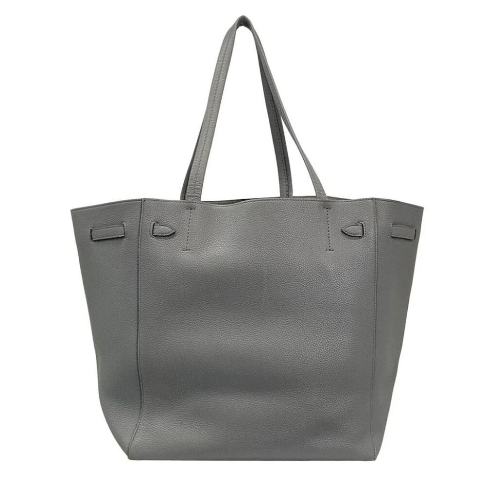 CELINE Cabas Phantom Small With Belt 189023TNI.09GM Gray Soft grained calfskin - Picture 3 of 14